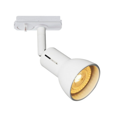 B&Q -  Munin Link Indoor Track Spot Light White Metal Gu10 Adjustable HeadMains Powered Ip20
