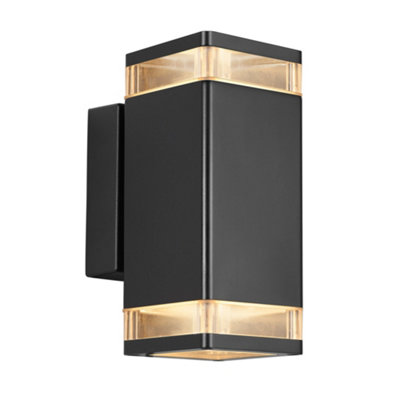 Nordlux Elm Outdoor Aluminium Wall Light Ring Light Black,mains from B&Q