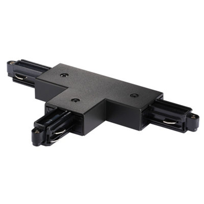 B&Q -  Link Indoor Track Connector Black Plastic CustomizableMains PoweredIp20