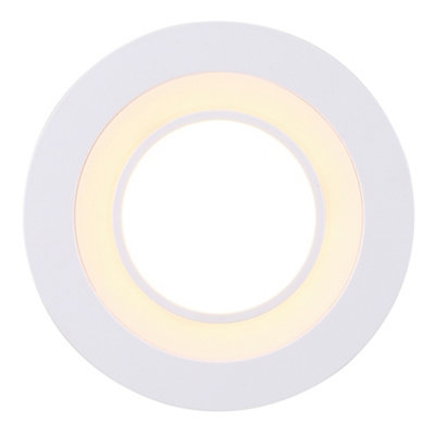 B&Q -  Clyde Indoor Downlight White Plastic Intergrated Led 3-Level DimmingMains PoweredIp20