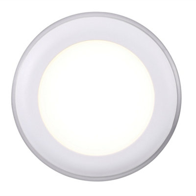 B&Q -  Elkton Indoor Downlight White Plastic Intergrated Led 3-Level DimmingMains PoweredIp20
