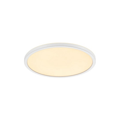 B&Q -  Oja Plastic Ceiling Light 3-Level Dimming White,mains Led
