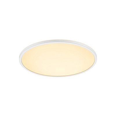 B&Q -  Oja Plastic Ceiling Light 3-Level Dimming White,mains Led