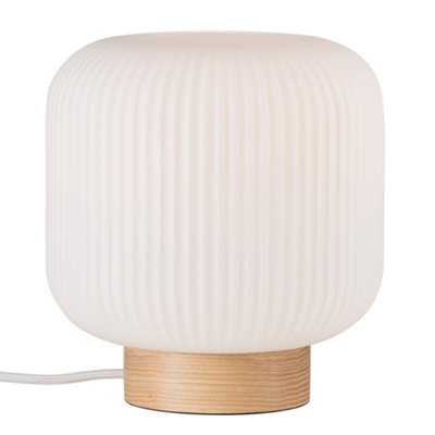 Nordlux Milford Glass Table Lamp Hand Blown Glass Brown,mains from B&Q