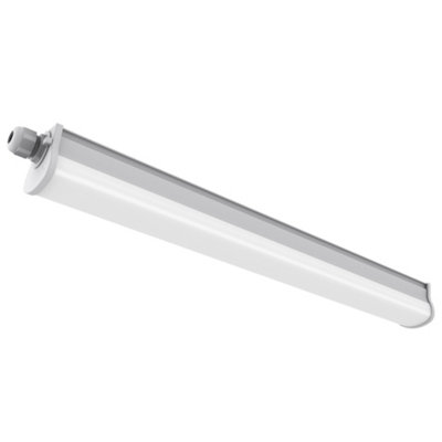 B&Q -  Westport Indoor Batten Light Grey Plastic Intergrated Led 25,000HrsMains PoweredIp65