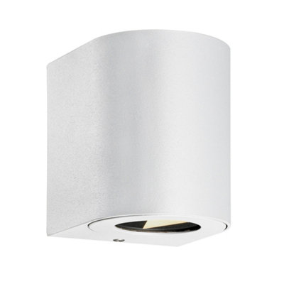 B&Q -  Canto Outdoor Aluminium Wall Light Weatherproof White,mains Led