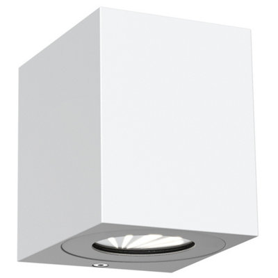 B&Q -  Canto Outdoor Aluminium Wall Light Weatherproof White,mains Led