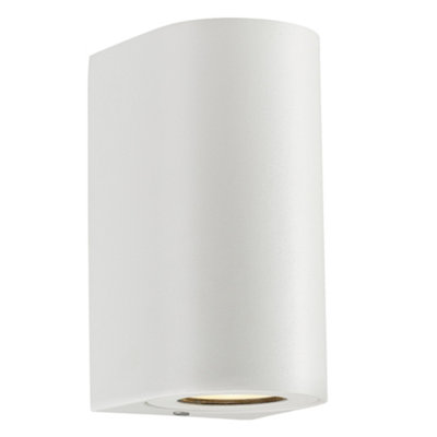 B&Q -  Canto Outdoor Aluminium Wall Light Weatherproof White,mains