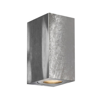 B&Q -  Canto Outdoor Galvanized Steel Wall Light Coastal/marine Safe Silver,mains