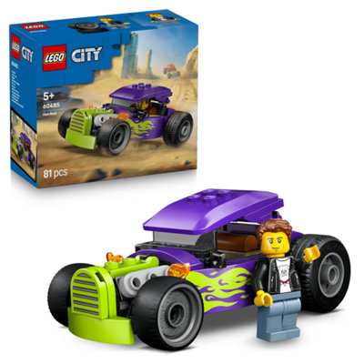 Lego Boys Purple/Green City Hot Rod Race Car Toy - Model Kit For Kids 60485 - Image 17