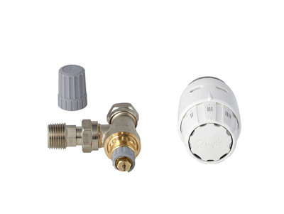 Danfoss Ras-C2 Trv Thermostatic Radiator Valve 15mm Reversible Angled 013G6050 from B&Q