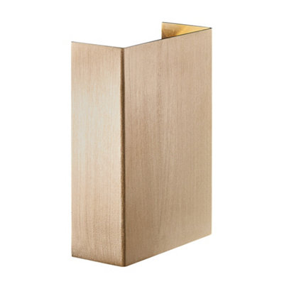 B&Q -  Fold Outdoor Brass Wall Light Coastal/marine Safe Brass,mains Led