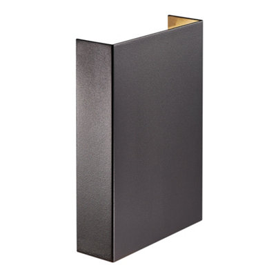 Nordlux Fold 15 Outdoor Patio Terrace Garden Wall In (Height) 21Cm Light/Black
