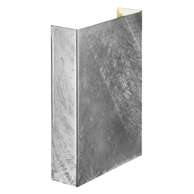 B&Q -  Fold Outdoor Galvanized Steel Wall Light Coastal/marine Safe Silver,mains Led