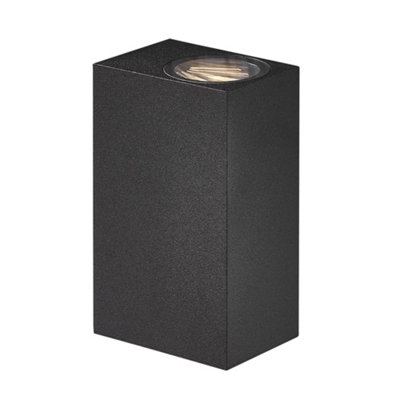 B&Q -  Asbol Outdoor Aluminium Wall Light 20,000 Hrs Black,mains Led
