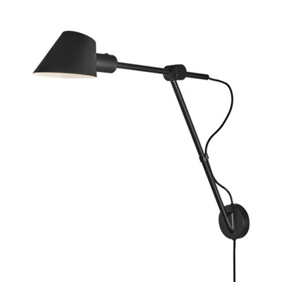 Nordlux Dftp Stay Indoor Bedroom Living Dining Hallway Wall In (Height) 54.5Cm Light/Black