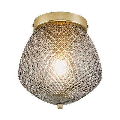 Nordlux Light Orbiform Indoor Entryway Kitchen Glass Ceiling In Brass (Diam) 23Cm