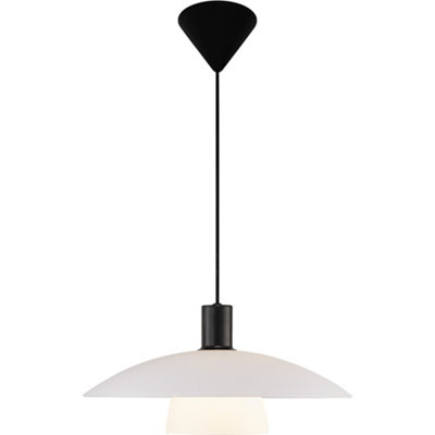 Nordlux Verona Black Pendant Light - Matte Black Metal with Opal Glass Shades - Scandinavian Design - Image 9