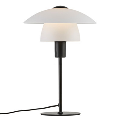 Nordlux Verona Indoor Living Dining Bedroom Table Lamp In (Diam) 27.5Cm Black