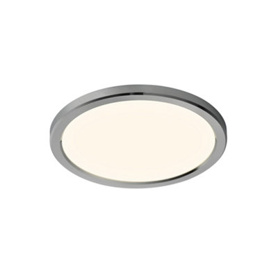 Nordlux Oja 29 Ip54 3000/4000K 3-Step Bathroom Ceiling In Chrome 30Cm Diameter Light