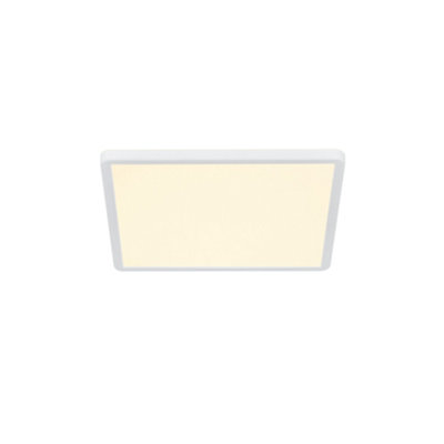 B&Q -  Oja Plastic Ceiling Light 3-Level Dimming White,mains Led