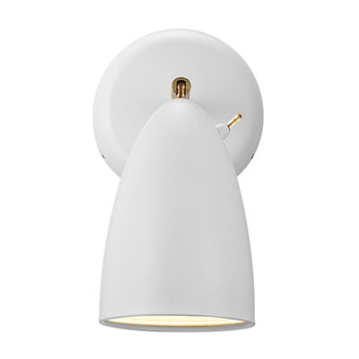 B&Q -  Nexus Metal Wall Light Hardwire Or Plug-In White,plug In Or Mains