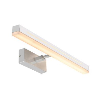B&Q -  Otis Aluminium Wall Light 2-Level Dimming Silver,mains Led