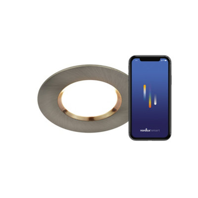 Nordlux Dorado Smart Downlight Brushed Nickel IP65 Bluetooth Mesh - Image 7