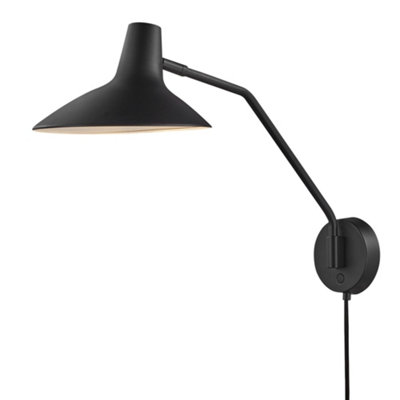 Nordlux Light/Black Dftp Darci Indoor Bedroom Living Dining Hallway Wall In (Height) 36.5Cm