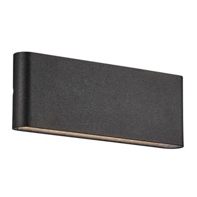 B&Q -  Kinver Outdoor Aluminium Wall Light Weatherproof Black,mains Led