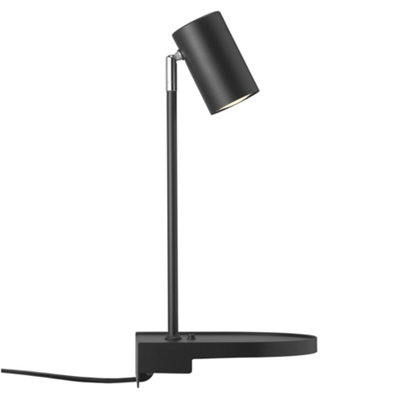 B&Q -  Cody Metal Wall Light  Black,plug In Or Mains