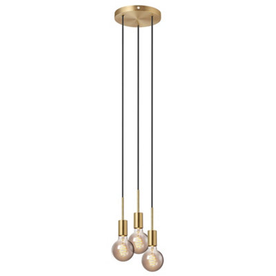 B&Q -  Paco Metal Pendant Light Retro Brass,mains