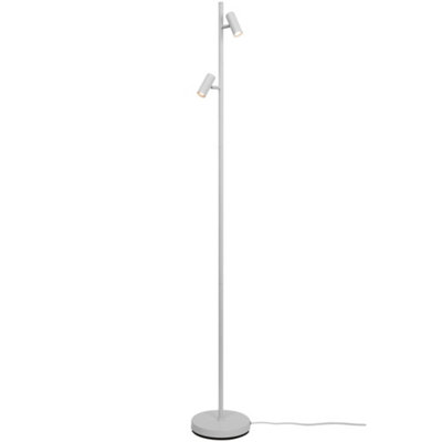 B&Q -  Omari Metal Floor Lamp Adjustable Heads White,mains Led