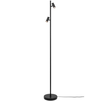 B&Q -  Omari Metal Floor Lamp Adjustable Heads Black,mains Led