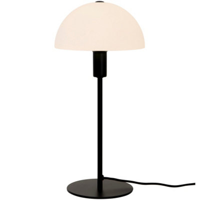 B&Q -  Ellen Metal Table Lamp Dome Shade Black,mains