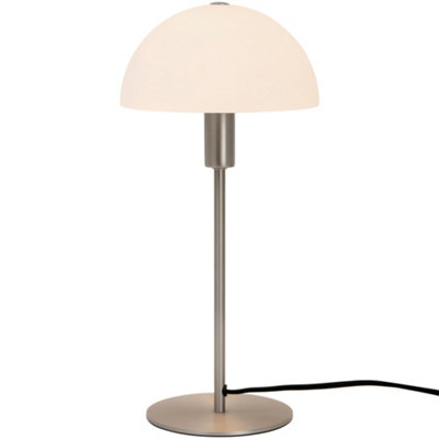 Nordlux Ellen Indoor Living Dining Bedroom Metal Table Lamp In Brushed Steel (Diam) 20Cm Light