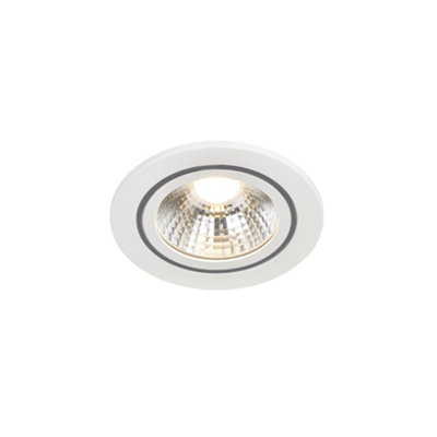 B&Q -  Alec Indoor Downlight White Plastic Intergrated Led 3-Level DimmingMains PoweredIp44