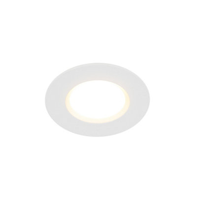 B&Q -  Siege Indoor Downlight White Plastic Intergrated Led 20,000HrsMains PoweredIp65