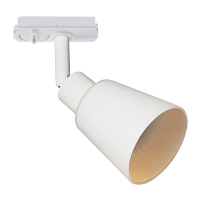 B&Q -  Konieklink Metal Track Spot Light Adjustable Head White,mains