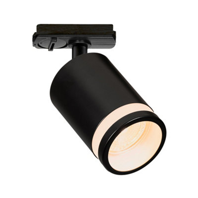 B&Q -  Rondielink Metal Track Spot Light Adjustable Head Black,mains