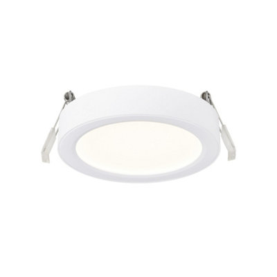 B&Q -  Sóller Indoor Surface Downlight White Plastic Intergrated Led 3-Level DimmingMains PoweredIp20-44