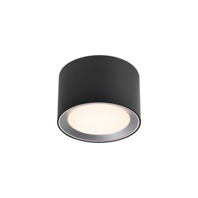 B&Q -  Landon Smart Metal Ceiling Light Smart Black,mains Led