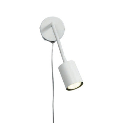 Nordlux Explore Metal Wall Light  White,plug In Or Mains from B&Q