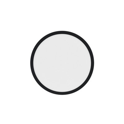 B&Q -  Oja Plastic Ceiling Light 3-Level Dimming Black,mains Led