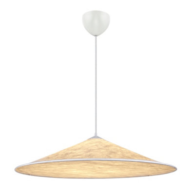 B&Q -  Hill Tyvek Pendant Light Crinkled  White,mains