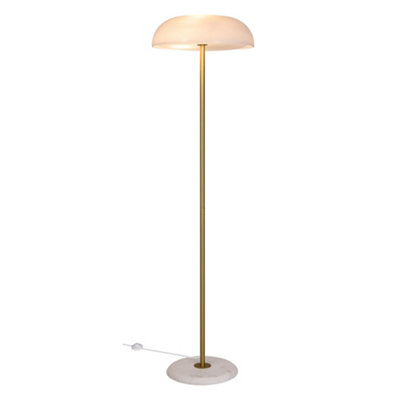 Nordlux Glossy Glass Floor Lamp White Inner White,mains from B&Q
