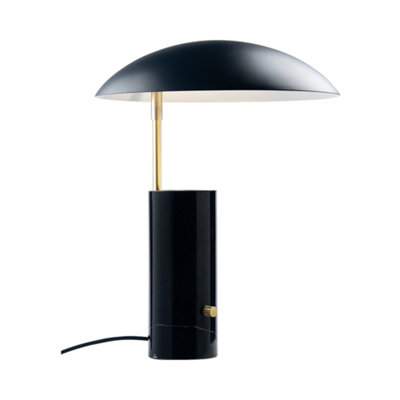 B&Q -  Madem Marble Table Lamp Adjustable Shade Black,mains