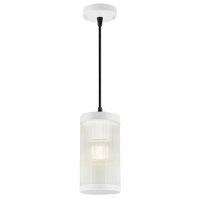Nordlux Coupar Outdoor Plastic Pendant Light Weatherproof White,mains from B&Q