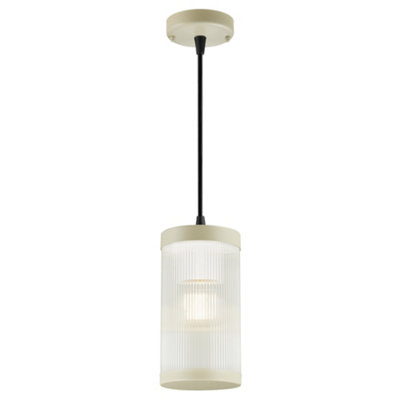 Nordlux Coupar Outdoor Plastic Pendant Light Weatherproof Sand,mains from B&Q