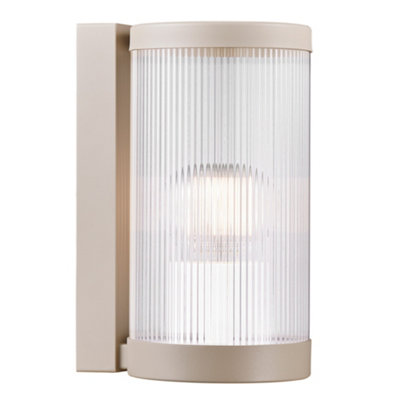 B&Q -  Coupar Outdoor Patio Terrace Garden Wall Light In Sand (Diam) 13Cm